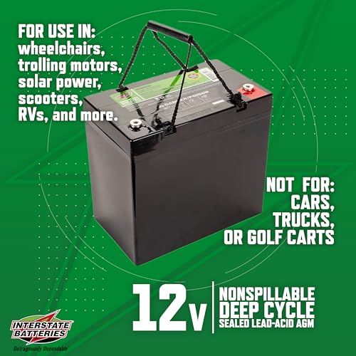 Interstate Batteries 12V 35AH AGM Deep Cycle Battery Y97773