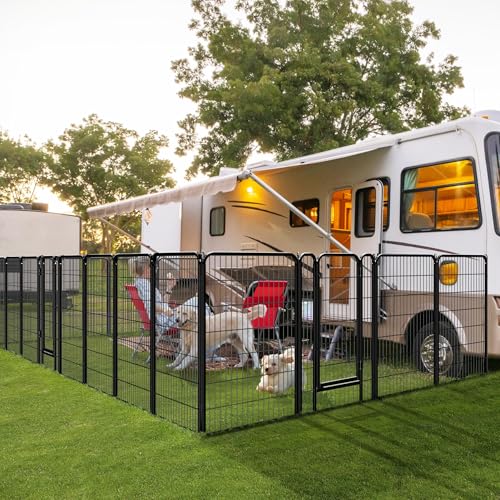 Yaheetech Dog Playpen Outdoor 40 Inch 8 Panels Metal Pet Fence I4784