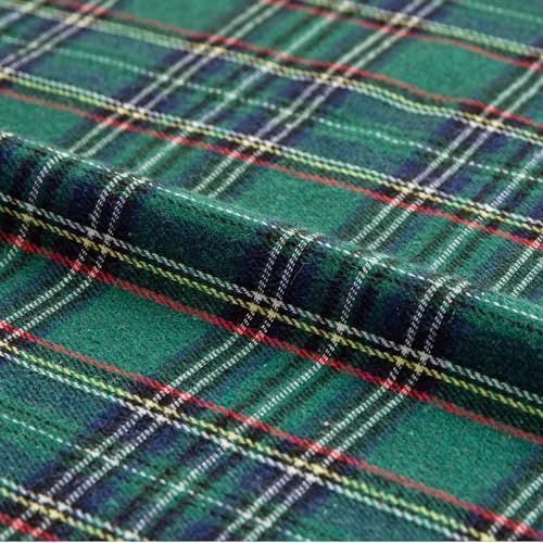Pack of 2 Christmas Plaid Throw Pillow Covers Green 20x20 Inches U98072