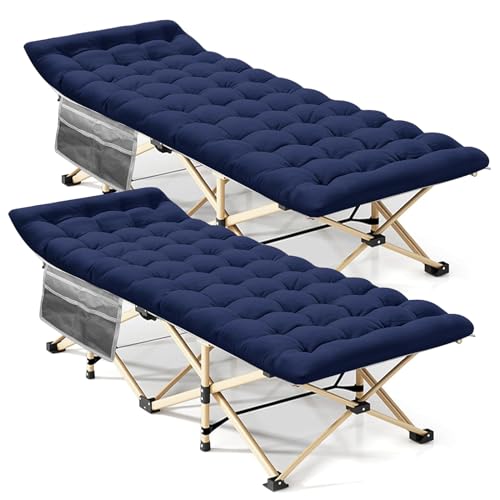 Camping Cot with Mattress, Portable Folding Bed with Carry Bag for Adults C4766