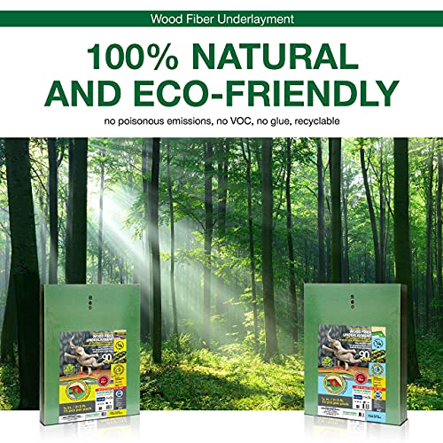 Wood Fiber Flooring Underlayment 3mm 40 Sq Ft for Laminate Vinyl Hardwood M70132