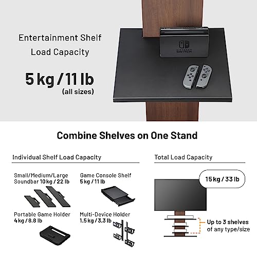 Wall Entertainment Shelf for TV Stand, Satin Black P1478
