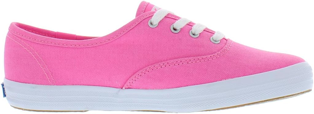 Keds Women's Champion Canvas Lace Up Sneaker Neon Pink U28500