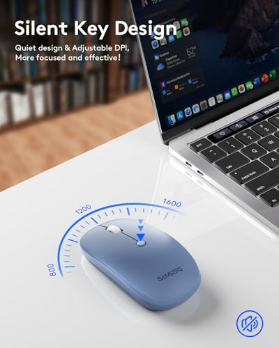 Samsers Foldable Bluetooth Keyboard and Mouse Combo, 2.4G + BT5.0, USB-C Rechargeable, for Windows Android iOS Mac OS N54454