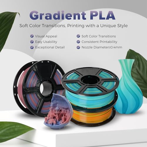 FLASHFORGE PLA Filament 1.75mm Burnt Titanium, Color Changeable 3D Printer Filament 1kg T433110