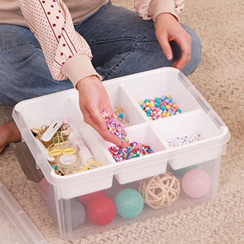 Citylife 17 QT Plastic Storage Box with Removable Tray A71310