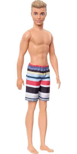 Ken Fashion Doll Beach-Themed Striped Swimsuit W501568