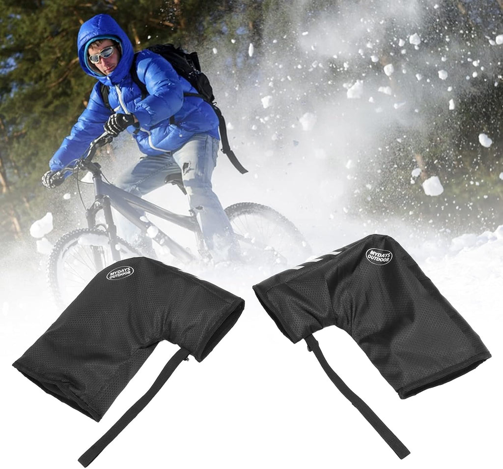 Waterproof Bike Handlebar Gloves Winter Cycling Hand Protector O4582