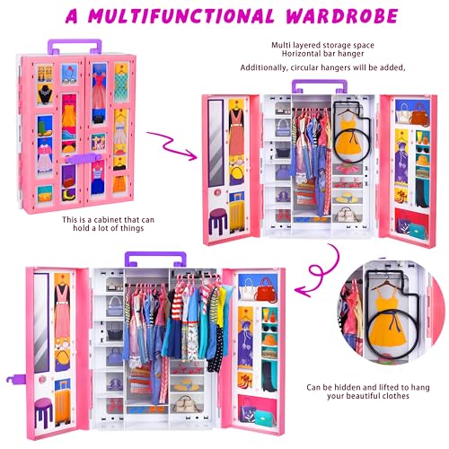 342 Pcs Doll Clothes and Accessories Playset for Girls G903