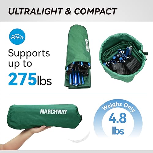 MARCHWAY Ultralight Folding Tent Camping Cot Bed, Portable for Outdoor Travel S705918