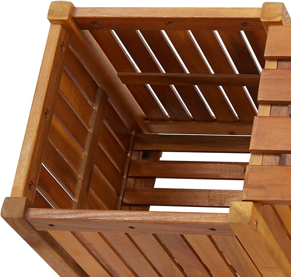vidaXL Planter Bench Outdoor Wooden Seat with Raised Plant C957