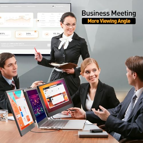 Laptop Screen Extender 15.6" Portable Monitor with 120% sRGB, FHD IPS & USB to HDMI Hub L477181
