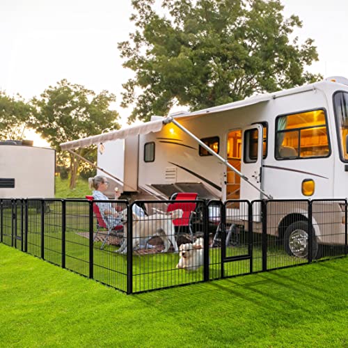 Yaheetech 8 Panels Dog Playpen, Metal 32" Dog Fence with Storage Bag S858