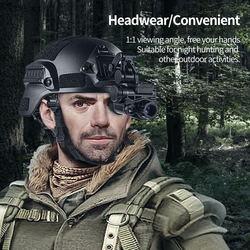 Night Vision Goggles Head Mounted Monocular Infrared 1080P with 6X Zoom F13551