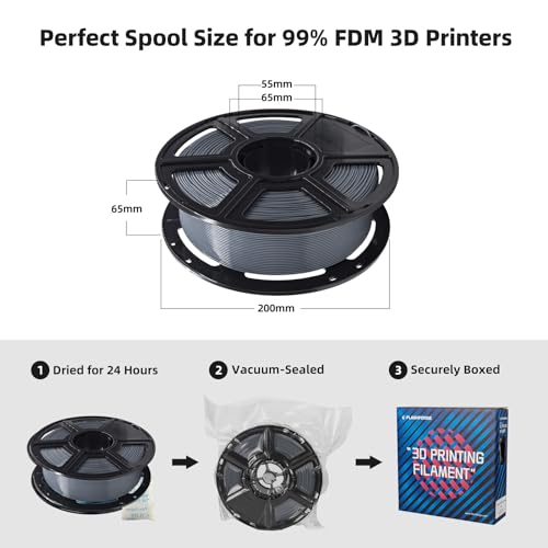 FLASHFORGE PLA Filament 1.75mm Burnt Titanium, Color Changeable 3D Printer Filament 1kg T433110