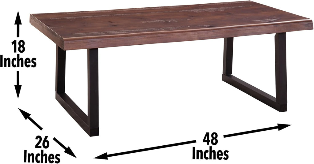Jennings Live Edge 3 Piece Occasional Table Set, Brown R968