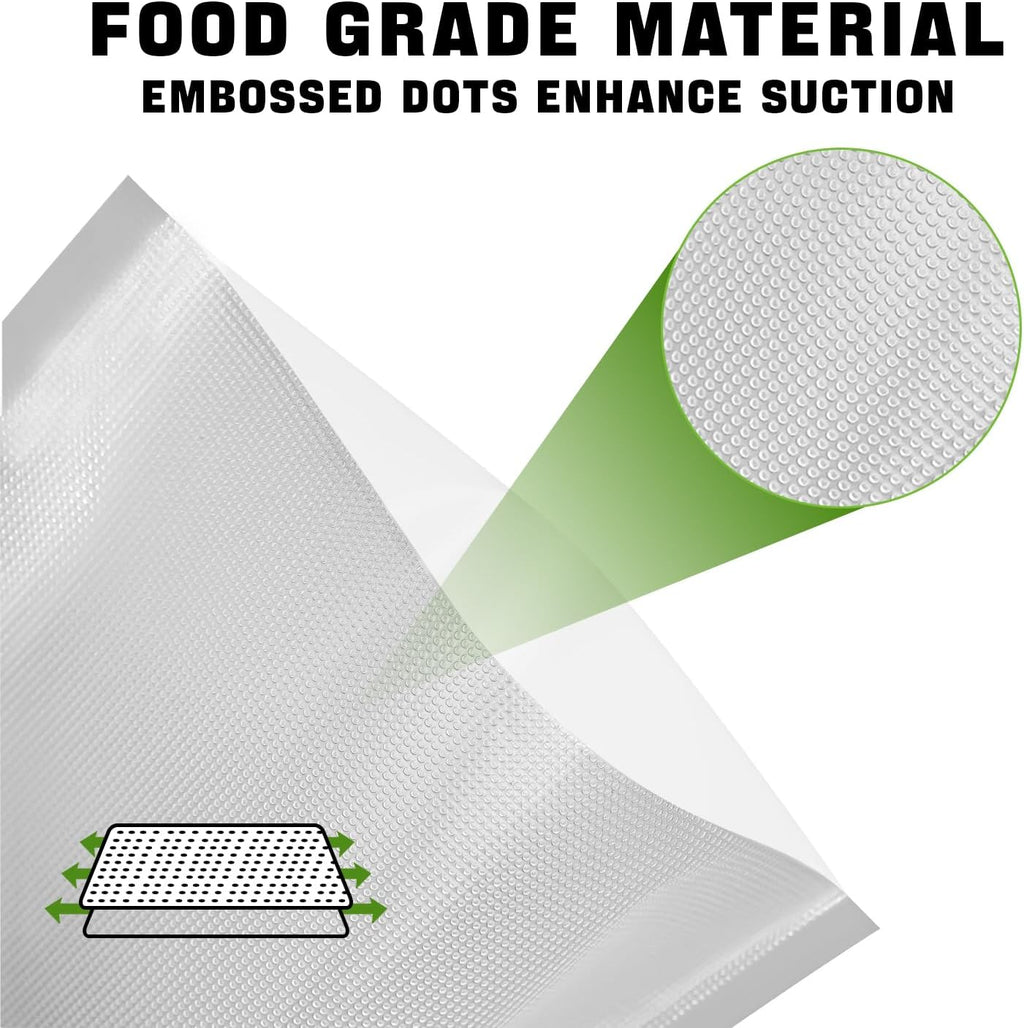 Vacuum Sealer Bags 11"x20' Rolls 2 Pack for Food Saver, BPA Free Z869