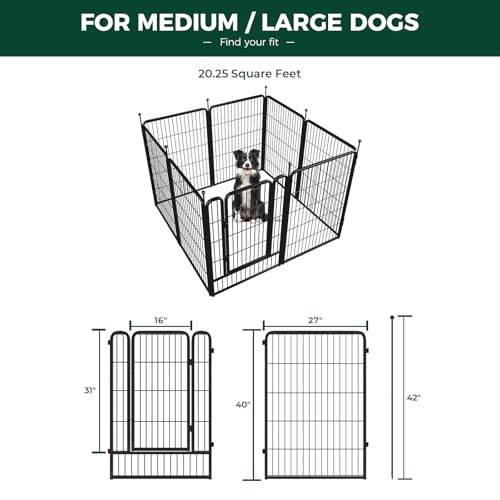 FXW Rollick Dog Playpen 32 Inch 16 Panels for Small and Medium Dogs E405995
