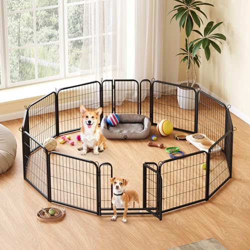 Yaheetech Dog Playpen Outdoor 40 Inch 8 Panels Metal Pet Fence I4784