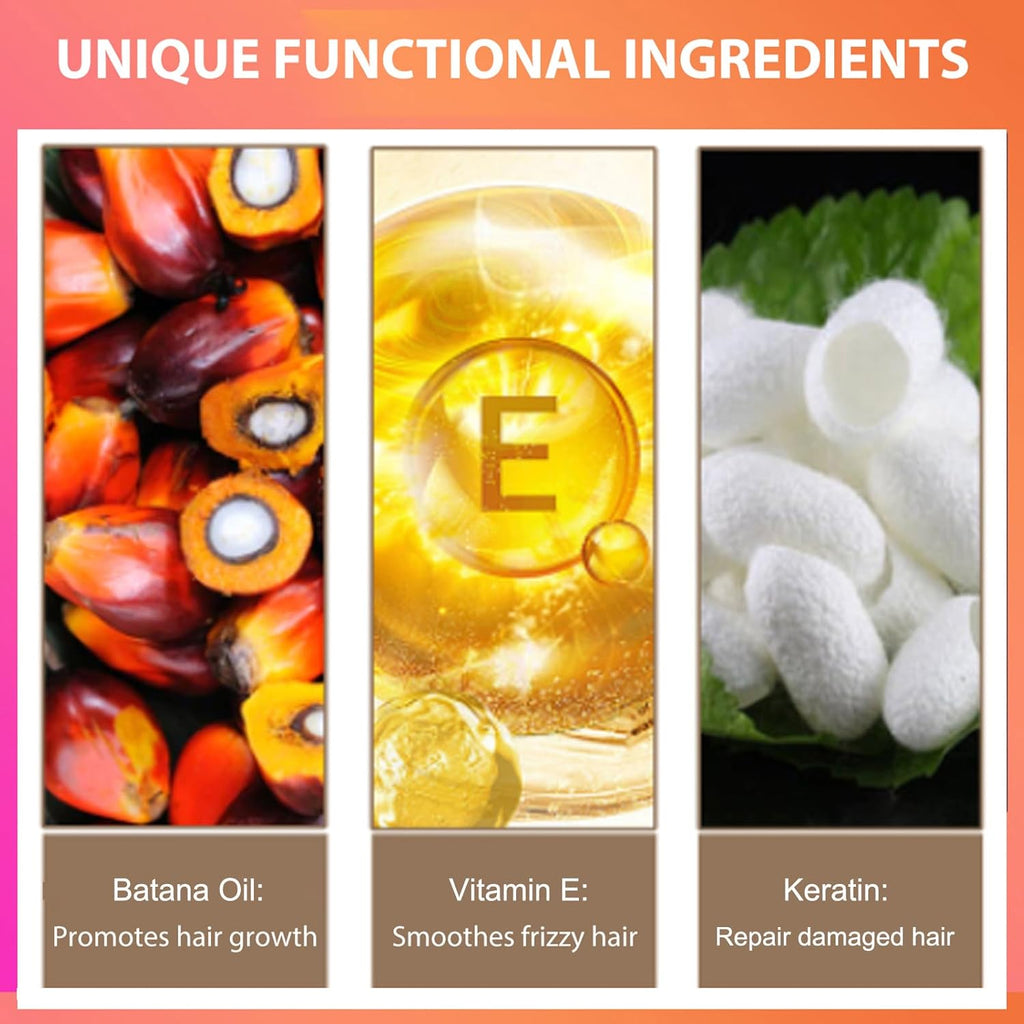 Batana Oil for Hair Growth, Unrefined Organic Pure Batana Butter Conditioner I93024