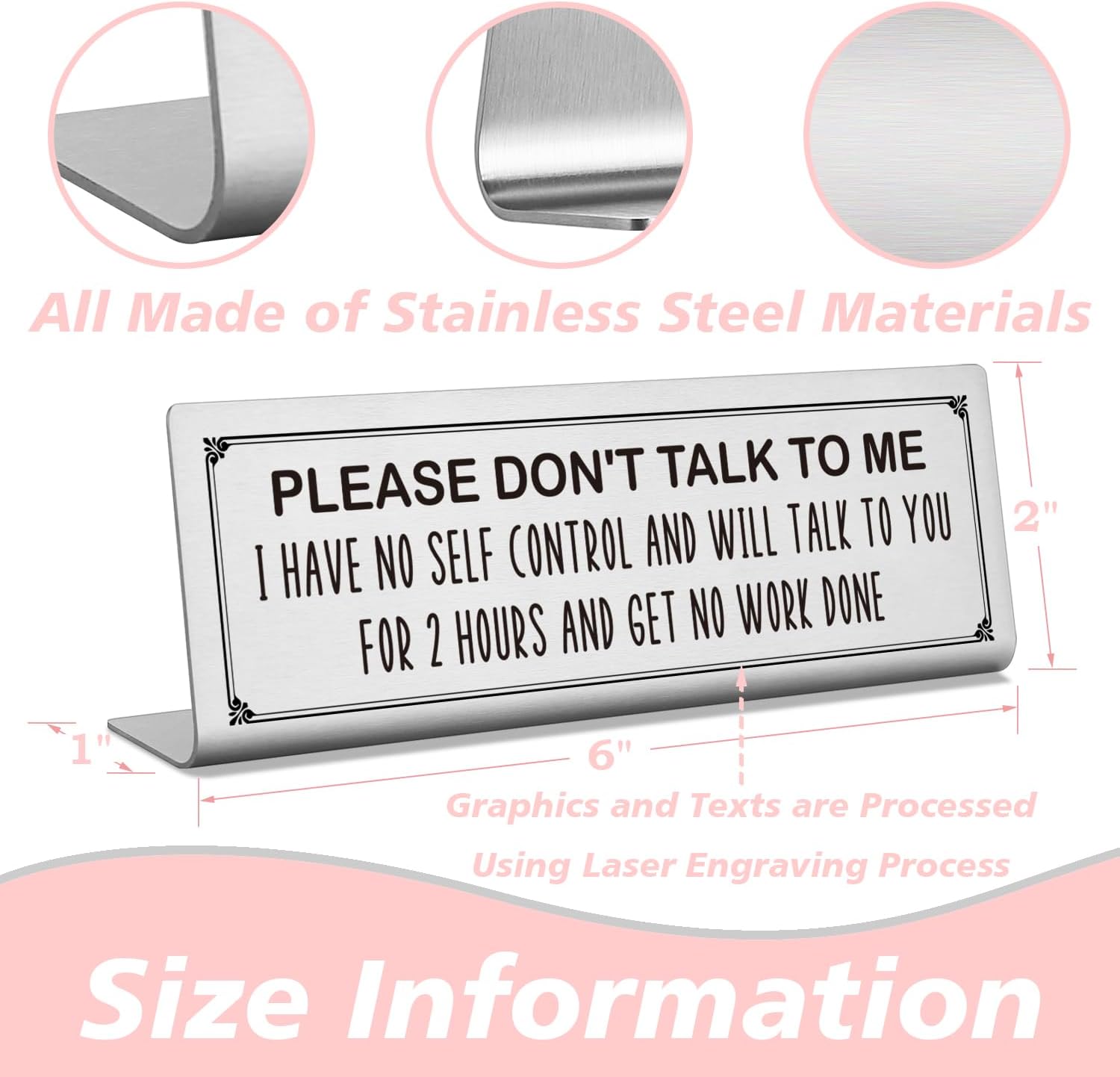 Funny Office Decor Signs for Cubicle Desk Accessories, Work Humor Gifts DSG144 X817762
