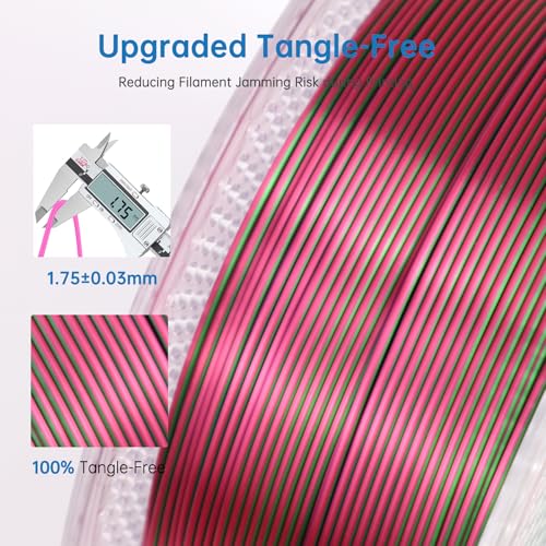 Silk PLA Filament 1.75mm Triple Colors 1kg Spool H522734