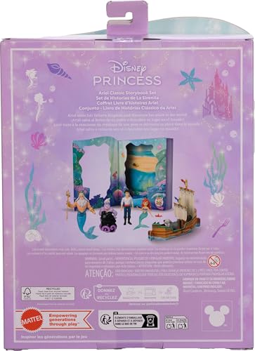 Mattel Disney Princess Ariel Mermaid Doll Story Set with 4 Small Dolls L7255
