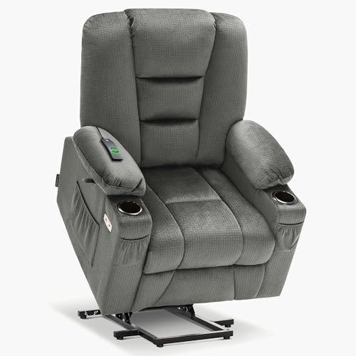 MCombo Small Power Lift Recliner Chair with Massage and Heat, Brown N356790