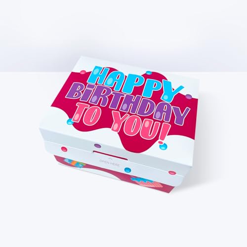 FETTIPOP Merry Christmas Exploding Confetti Gift Box, Pop Up Surprise, Prank Gift Wrapping Idea E58876